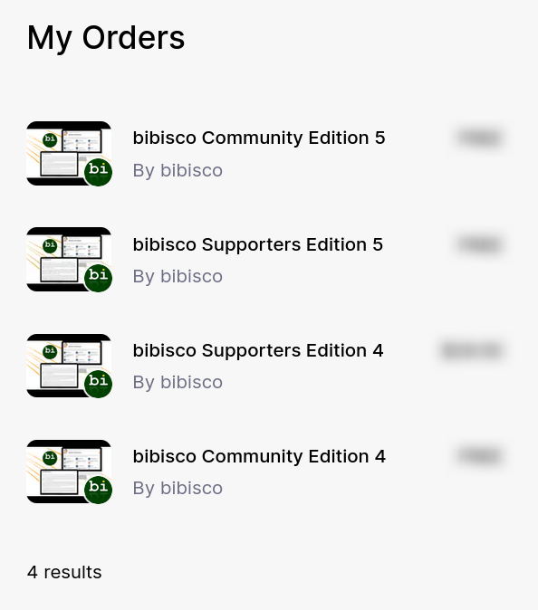 A list of orders available in your Lemon Squeezy account.